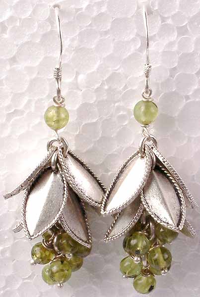 Peridot Bunch Under Sterling Leaves