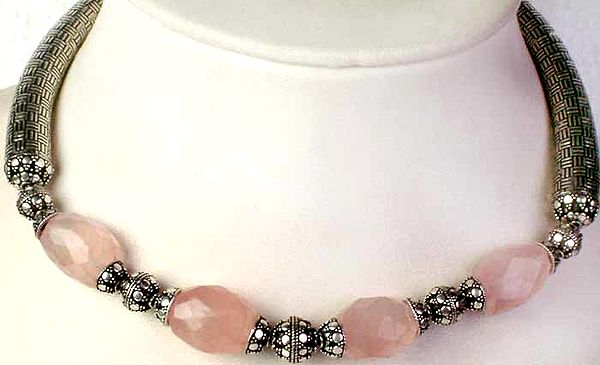 Pink Rose Quartz Necklace