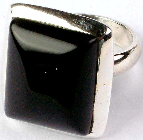 Rectangular Black Onyx Ring
