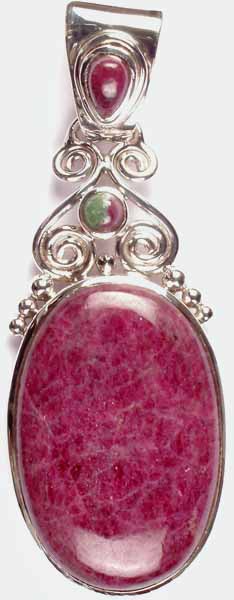 Ruby Pendant with Zoisite