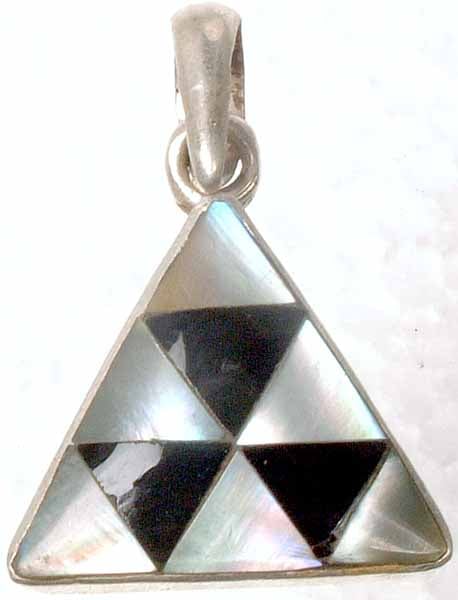 Shell and Black Onyx Inlay Triangle