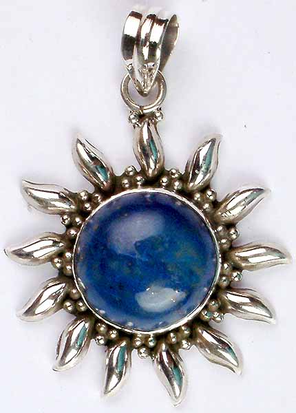 Sun Pendant of Lapis Lazuli