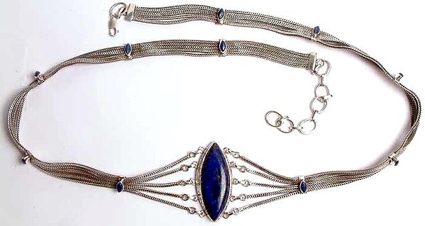 Waist Belt with Lapis Lazuli