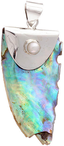 Abalone Antiquated Pendant with Pearl