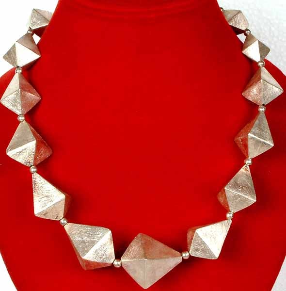 Antiquated Sterling Pyramid Necklace