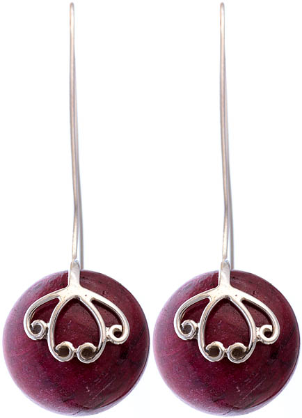 Art Nouveau Ruby Earrings