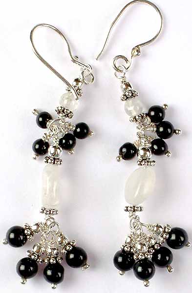 Black Onyx and Moonstone Chandeliers