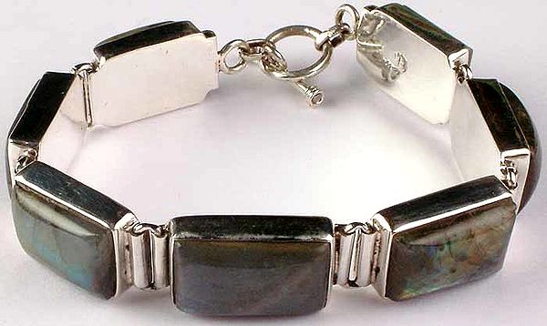 Bracelet of Labradorite Rectangles