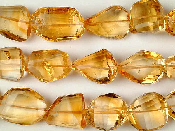 Citrine Faceted Chunky Nuggets