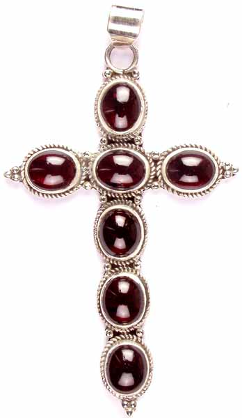 Cross Pendant of Garnet