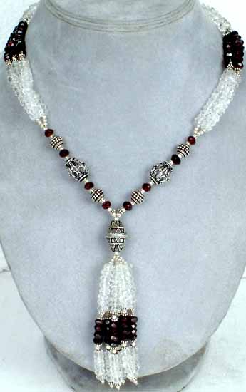 Crystal and Garnet Necklace