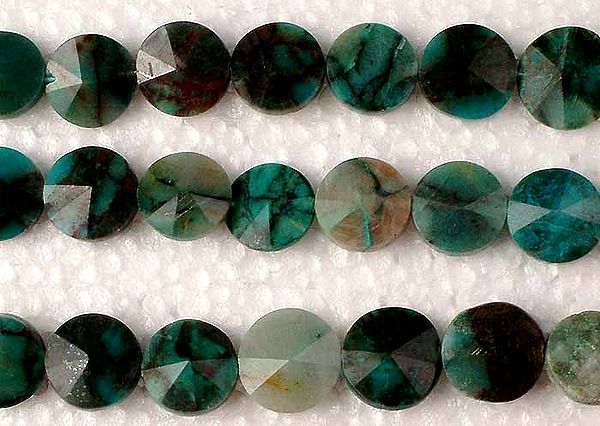 Faceted Amazonite Coins