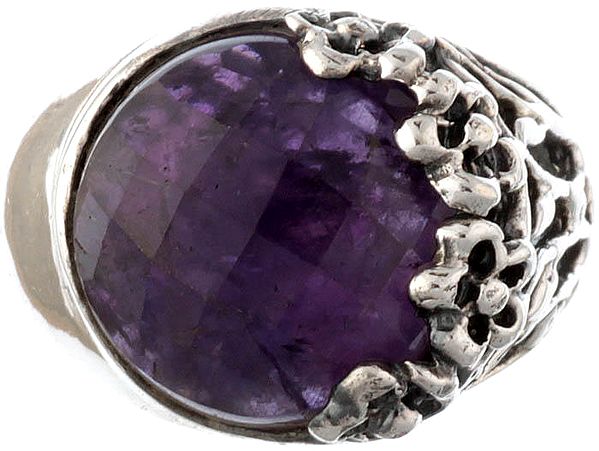 Faceted Amethyst Ring