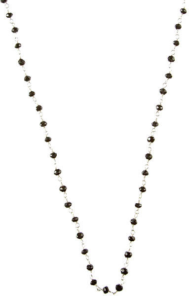 Faceted Black Onyx Beaded Chain to Hang Your Pendant On