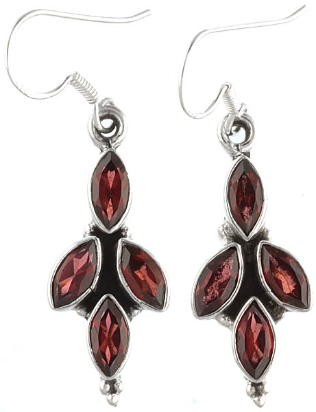 Faceted Garnet Earrings