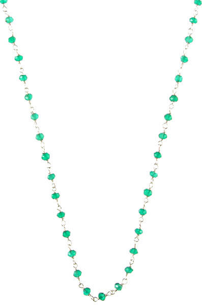 Faceted Green Onyx Beaded Chain to Hang Your Pendant On