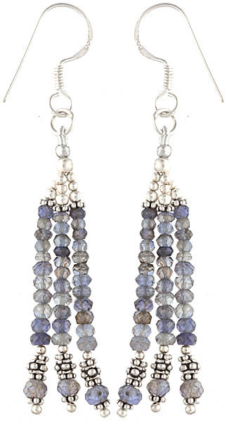 Faceted Iolite Earrings