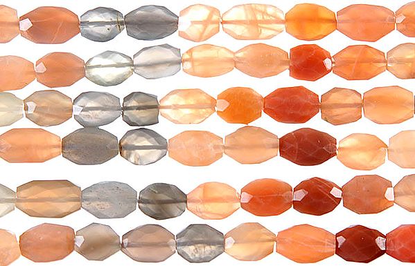Faceted Multi-color Moonstone Ovals