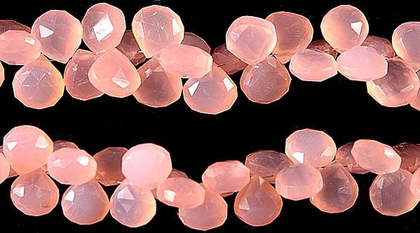 Faceted Pink Chalcedony Briolette