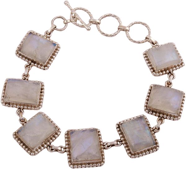 Rainbow Moonstone Embellished Princess Bracelet