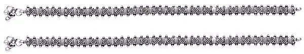 Sterling Mughal Anklets