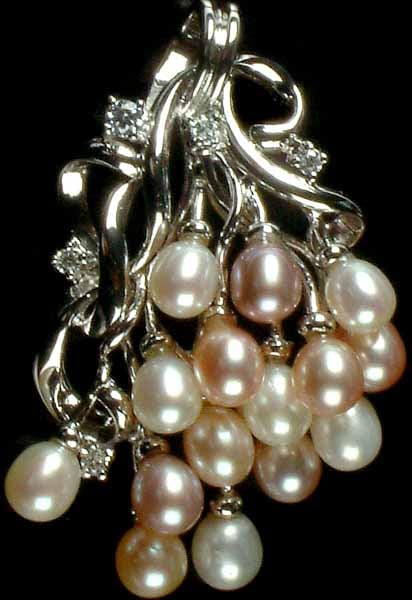 Pearl Explosion with CZ (Pendant)