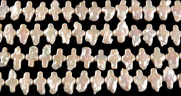 JQU21 Pearl Crosses | Pearl Gemstones