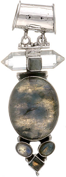 Labradorite Pendant with Crystal