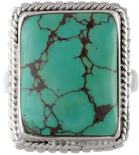 Spider's Web Turquoise Ring