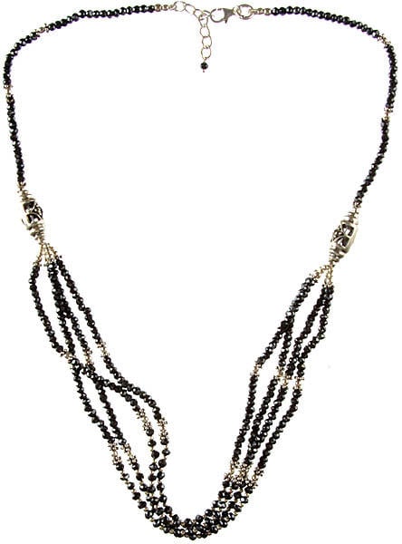 Faceted Hematite Beaded Necklace