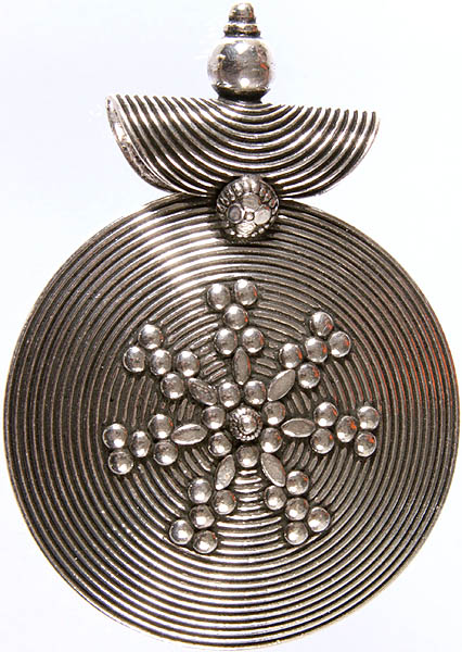 Sterling Spiral Shield Pendant