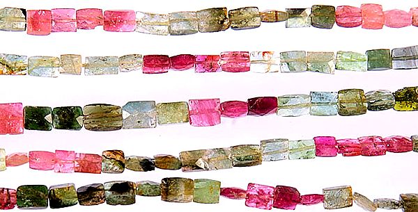 Multi-color Tourmaline Faceted Chewing Gum