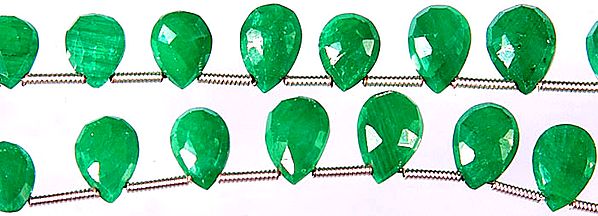 Faceted Emerald Briolette