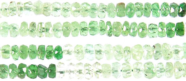 Emerald Faceted Rondells