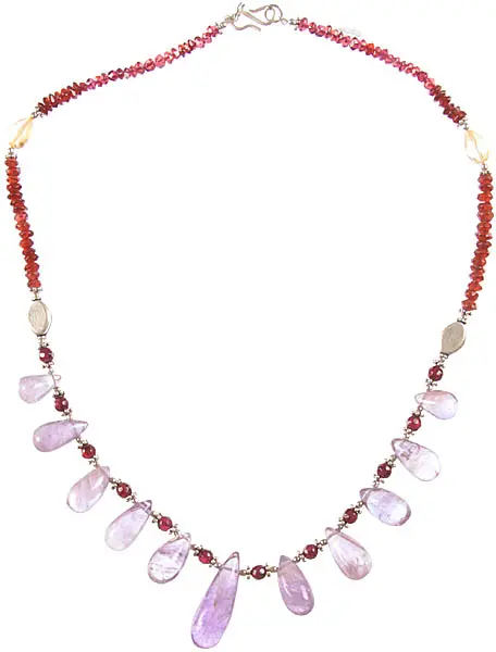 Gemstone Necklace (Amethyst, Garnet and Citrine)