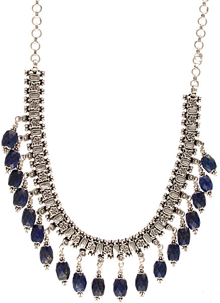 Faceted Lapis Lazuli Necklace