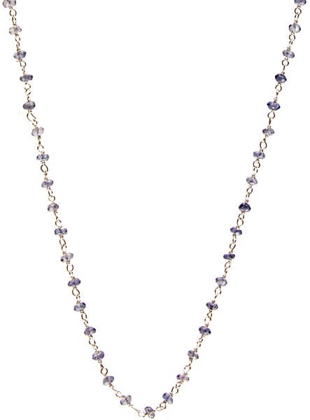 Faceted Iolite Beaded Chain to Hang Your Pendant On