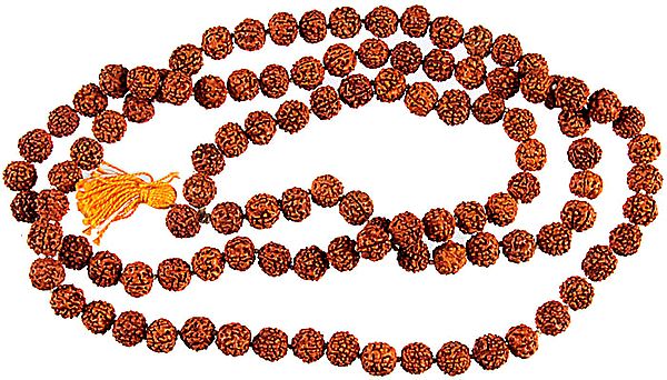 Rudraksha Rosary with 108 Beads for Chanting Mantras and Syllables