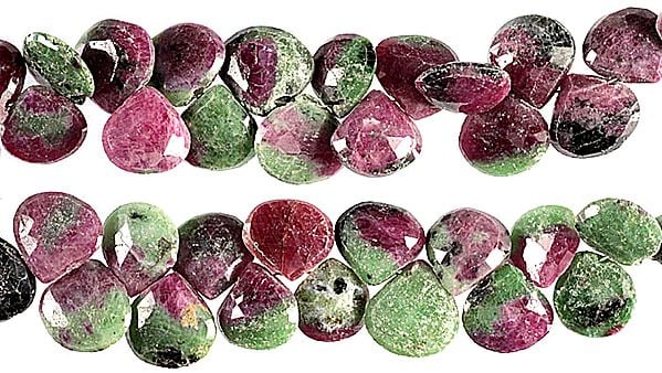Faceted Ruby Zoisite Briolette