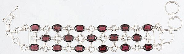 Faceted Garnet Bracelet