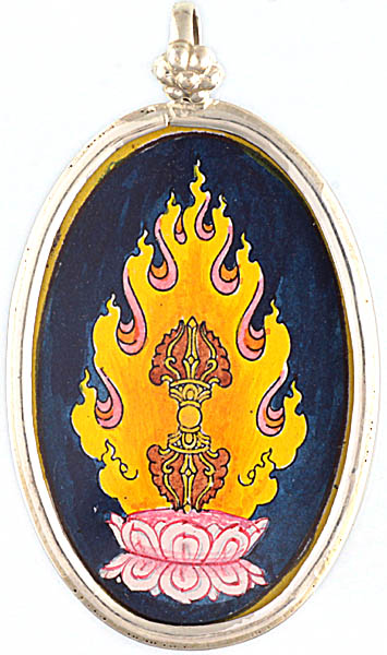 Flaming Dorje Pendant