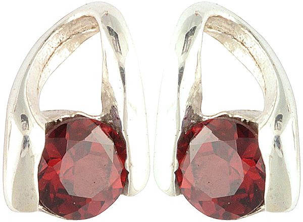 Faceted Garnet Earrings