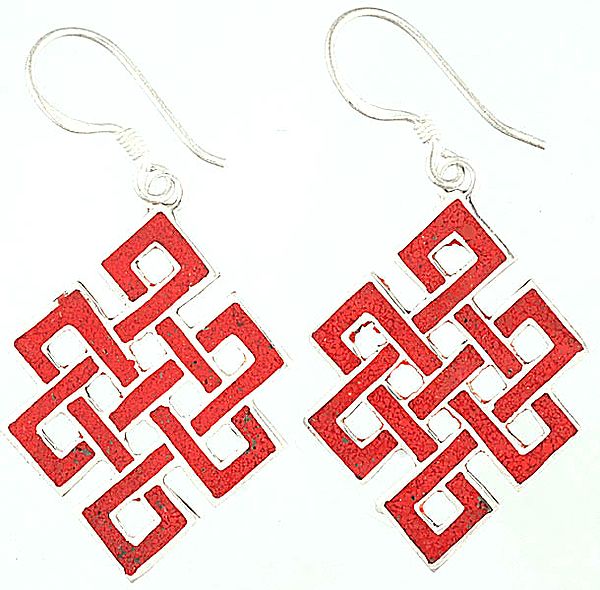 Endless Knot Inlay Earrings