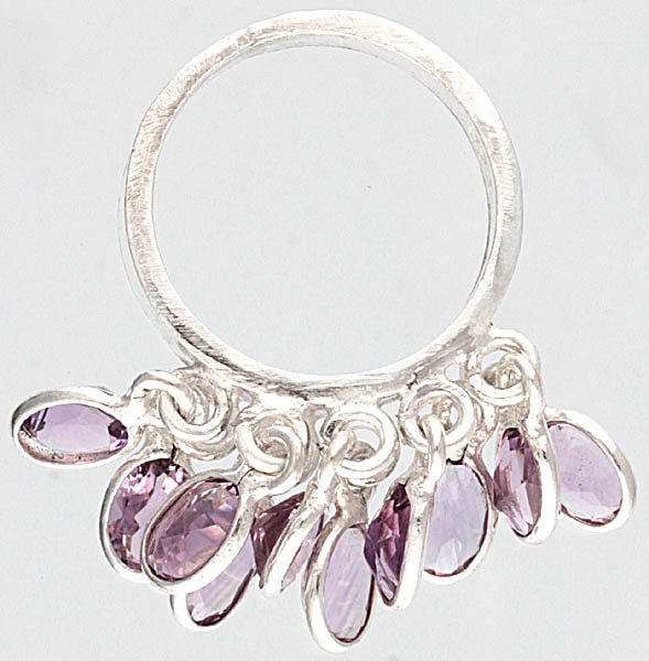Faceted Amethyst Bunch Ring