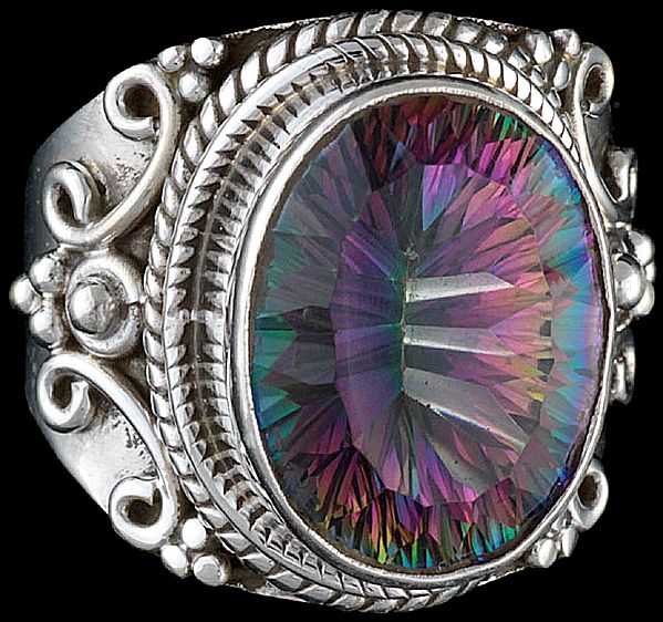 Faceted Mystic Topaz Ring