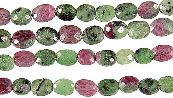Faceted Ruby Zoisite Ovals