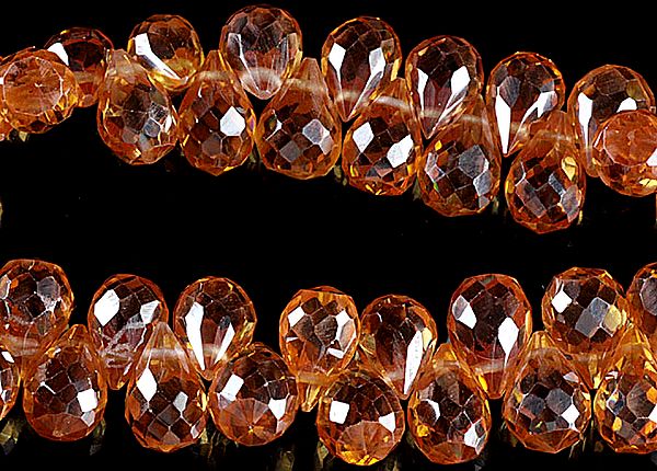 Faceted Citrine Drops