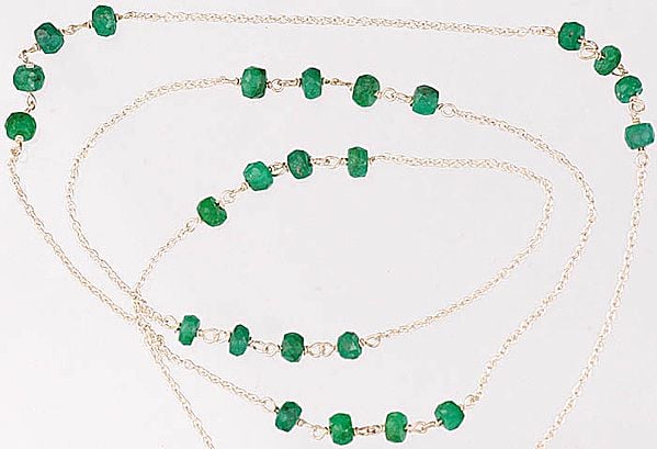 Faceted Emerald Large Necklace