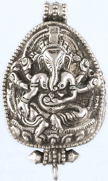 Lord Ganesha Gau Box Pendant