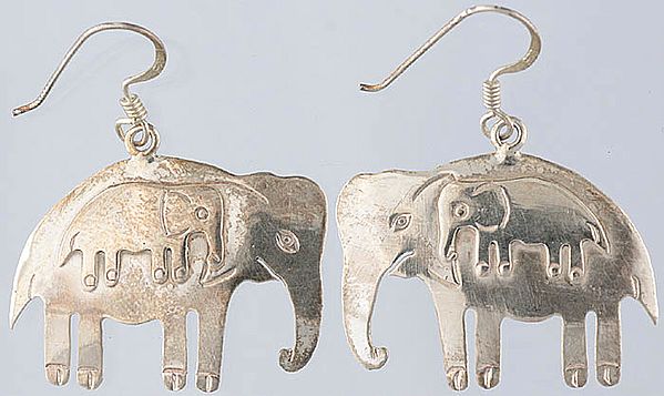 Sterling Elephant Earrings